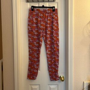 Svaha Pink and Orange Geometric Leggings Size Large side pockets